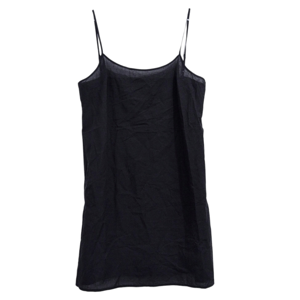 NWOT THE KOOPLES Black Spaghetti Strap Slip Cotton Dress Women's Medium